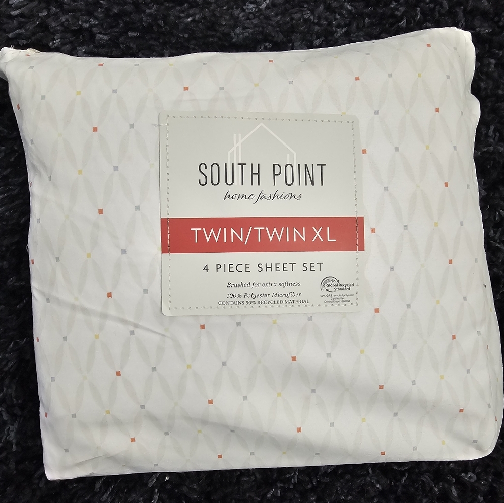 Southpoint Home Fashions Twin/TwinXL Size Sheet Set - Maise Geo Microfiber